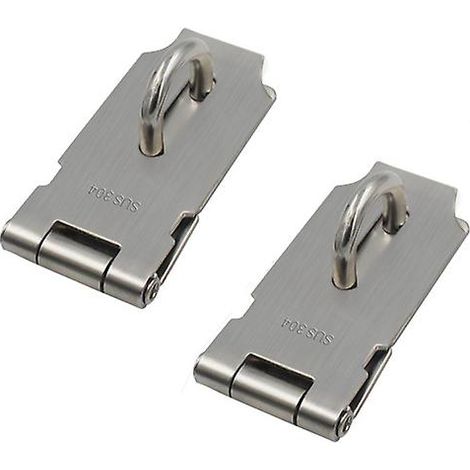 10 cm (4 Zoll) Türriegel-Set aus Edelstahl mit Vorhängeschlossschrauben, silberfarben (1/5)