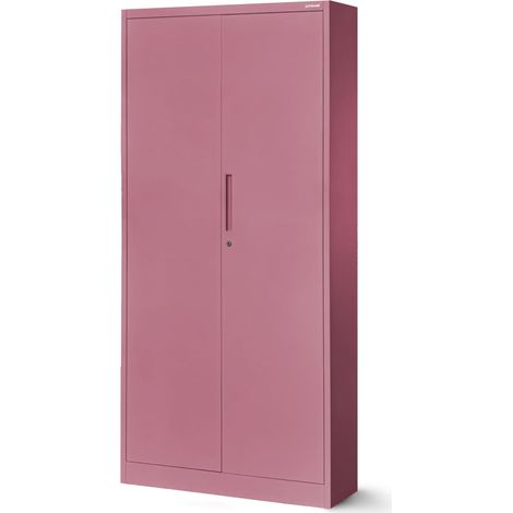 Armoire à dossiers personnels JAN H, 900 x 1950 x 400 mm, Fresh Style: rose poudré (1/5)
