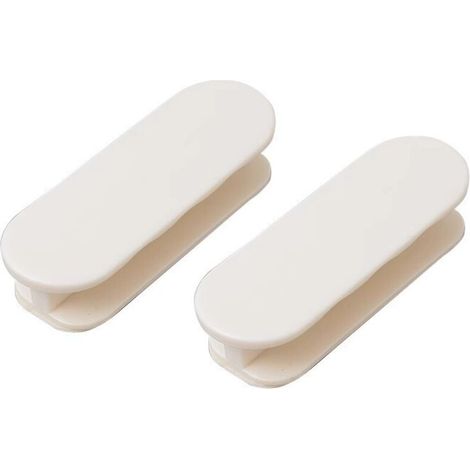 Lot de 2 poignées de porte de balcon adhésives poignées de porte de terrasse extérieure poignées de tiroir pour poignée de meuble, porte en verre, poignée de fenêtre-blanc (1/5)