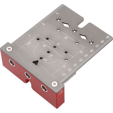 Scharnierbohrlehre, Lochführung, Holzbearbeitungswerkzeuge, Bohrlochführung, Bohrloch-Positionierungswerkzeug, Lochöffnungswerkzeug, Schranktür aus Aluminiumlegierung (L) (1/5)