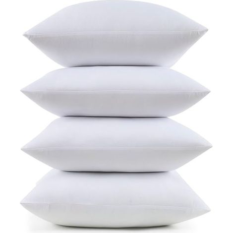 Set mit 4 dekorativen Kissen 45x45 cm, weich und flauschig, für Sofa, Bett, Sessel. (1/4)
