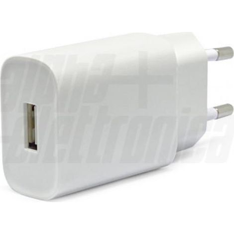 Caricatore usb 5w 1 porta 5v 1a bianco alpha elettronica kd502/1b (1/4)