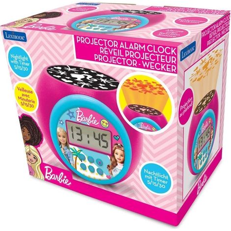 Reloj despertador con proyector Barbie Lexibook RL977BB