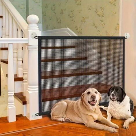 Cancelletto di sicurezza portatile per cani 110 x 72 cm, estensibile e pieghevole, ideale per cucina, scale, corridoio, bambini (1/3)