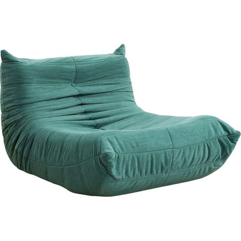 DERRY - Fauteuil compressé en velours vert