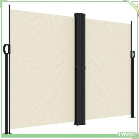 Auvent latéral rétractable - FAFEICY - 4004640 - Crème - 180 x 600 cm - Résistant eau & anti-UV (1/5)