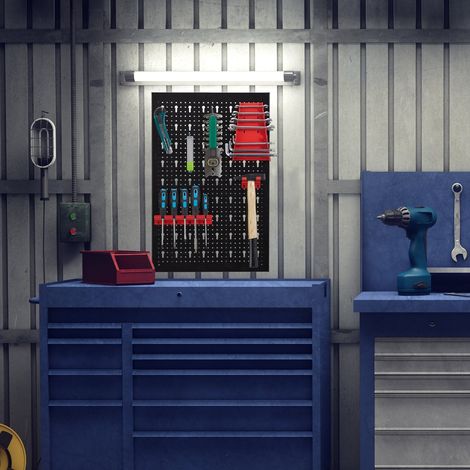 Tool holder set 25 piece - black red wall system