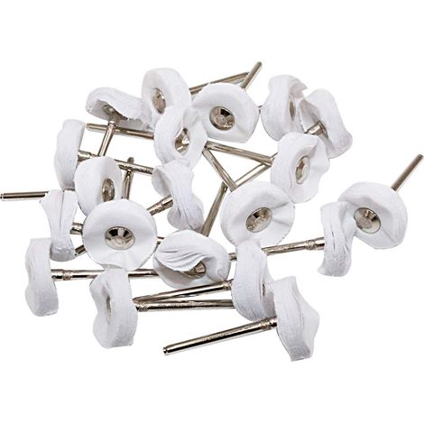 10 pezzi di ruote per lucidatura e lucidatura rotanti bianche da 3 mm (1/4)