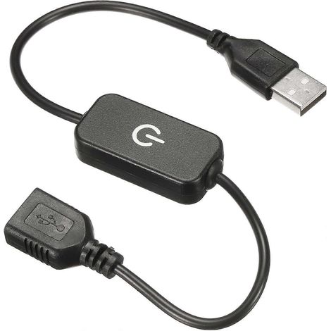 Variateur tactile LED en ligne 5 V 3 A avec câble USB pour ruban LED à diode émettrice monochrome, noir (1/5)