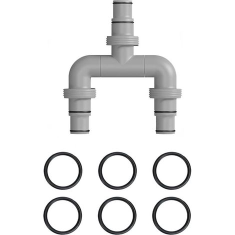 Adaptateur Tuyau Piscine 38 mm/32 mm, Connecteur 3 Voies pour Tuyau de Piscine, Raccord Répartiteur pour Piscine Hors Sol et Système de Filtration (1/5)