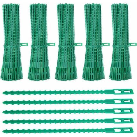 [JAMAIS UTILISÉ] Paquet de 500 attaches pour plantes, attaches de jardin réglables de 17 cm, attaches en plastique pour jardins flexibles, attaches de tomate pour câble de jardin pour aider à soutenir (1/4)