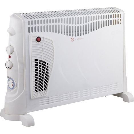 Convecteur électrique 2000 Watts Turbo Thermostat 3 Niveaux De Puissance Minuterie