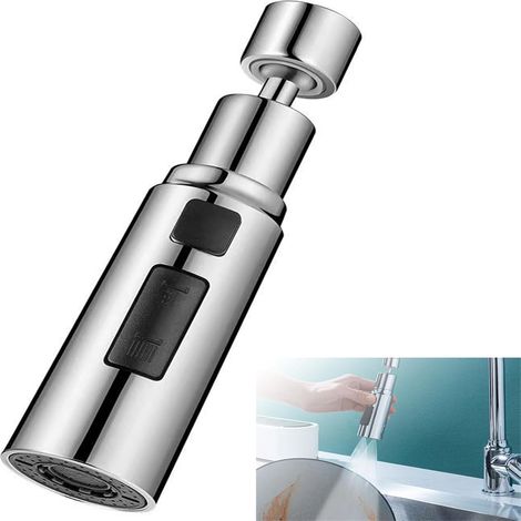 Pulvérisateur Robinet Tête Filtre Aérateur, Rotatif 360° pour Évier de Cuisine (1/5)