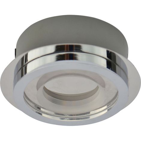 Plafonnier rond Aurore Italux LED 5W chromé 3000K IP20