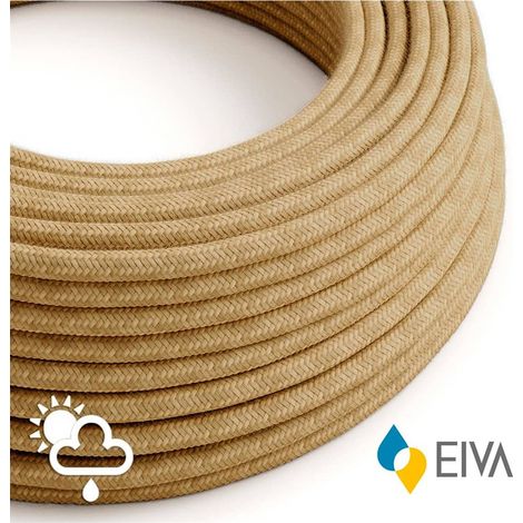 Tuyau tubulaire h05rn-f, 2 x 1,00 mm², textile en jute, 50 m