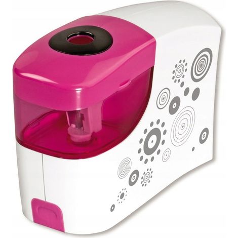 Rosa-weißer batteriebetriebener Anspitzer