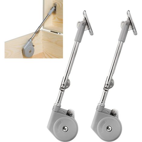 90 Degrés Amortisseur Support de Couvercle avec Fermeture Douce pour Armoire Portes à Rabat Ouverture Supérieure Vers le Haut Boîte à Jouets Tatamis Charnières Mécanisme Lot de 2 (1/5)
