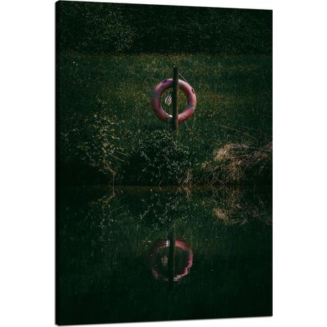 Lienzo impreso Naturaleza Lago Oscuro 80x120 cm