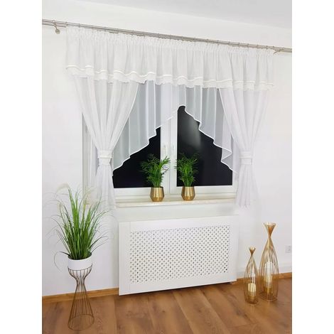 Rideau avec lambrequin, batiste, voile (1/5)