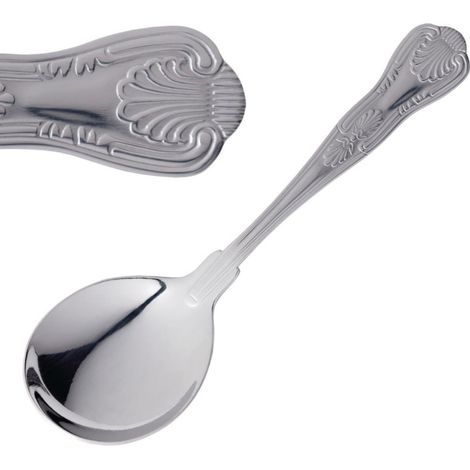 Cuillères à soupe rondes Kings (lot de 12) - Ref D688 - Olympia (1/4)