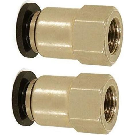 Lot de 2 raccords pneumatiques femelles à raccord rapide pour tuyauterie d\'air 6 mm G1/4" - 6mm to G3/8 (1/4)