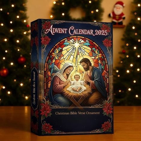 Calendrier De Lavent - Ornements Bibliques - 24 Portes - Récit De La Naissance De Jésus - Éducatif Religieux - Pour Familles Chrétiennes Et Enfants - Lot De 1 (1/3)