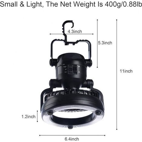 Lampe de camping LED, lampe de sauvetage portable lampe de secours pliable extérieure lampe de fonctionnement à lumière blanche (1/4)