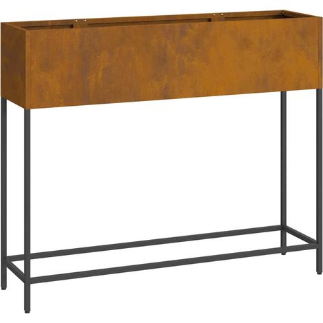 Hochbeet Gartenpflanzer Rostig 100 x 26 x 82 cm Stahl vidaXL