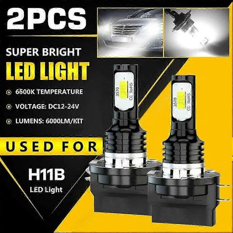 2 H11B CSP 6500K weiße LED-Lampen für Nebelscheinwerfer, 12–24 V, wasserdicht, Plug-and-Play-Zubehör. – AquaForge
