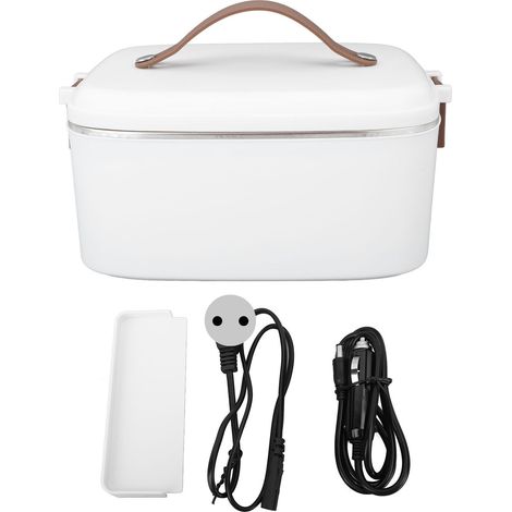 Boîte à repas chauffante électrique 70W 1.8L pour voiture - Chauffage rapide, portable en acier inoxydable - Utilisation voiture, camion, maison - Prise EU 220V (1/5)