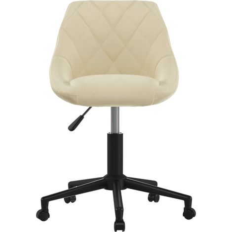 Maison Exclusive - Sedia da Pranzo Girevole Crema in Velluto