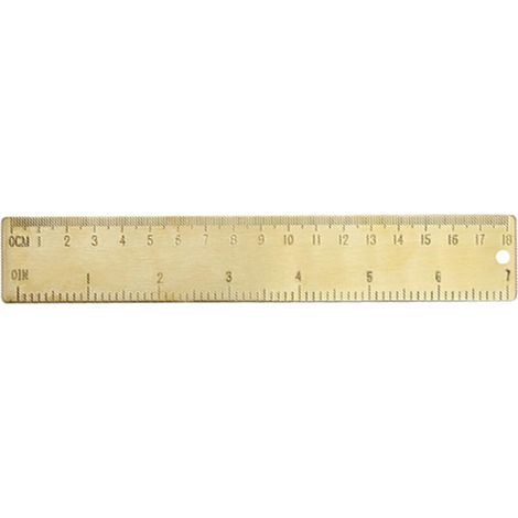 Règle Droite en Laiton à Double Graduation pour Dessin et Mesure Rentrée Scolaire, Règle à Dessin pour Étudiants, Finition Élégante, Usage Pratique au Quotidien (1/5)