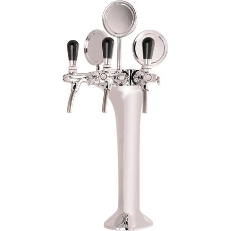 Grifo de cerveza, Tirador de cerveza - Cromo de 3 vías, elegante (Precio del paquete) (1/2)