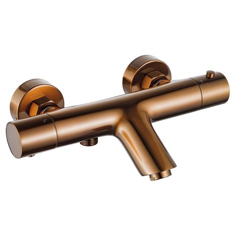 FugaFlow Eccelente Robinet de bain thermostatique Acces - Cuivre brossé PVD (Cuivre)