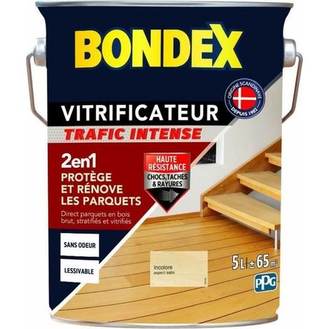 Vitrificateur trafic intense - BONDEX - Incolore satin - 5 L