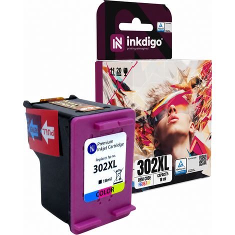 Inkdigo 302XL Tinte kompatibel mit HP DeskJet 1110 Envy 4520e-All-in-One TÜV-zertifiziert (1/5)