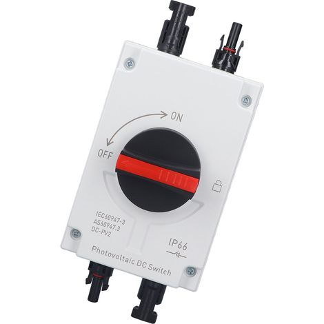 4-poliger Solar-Trennschalter, Photovoltaik-Schaltungstrennschalter für Stromversorgungssysteme, IP66 wasserdicht, DC 1200 V, 40 A (1/5)