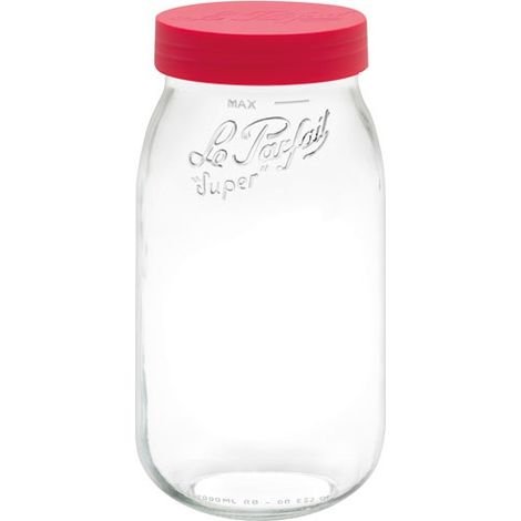 Bocal Le Parfait Color Vis 2l Rouge Stockage Hermétique Design Rouge - Le Parfait (1/5)
