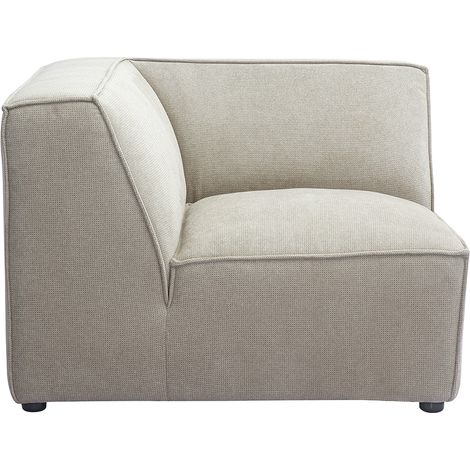 Zentrales Eckmodul für Sofa in beigem Samt-Effekt Stoff Texturierter SPLIT (1/5)