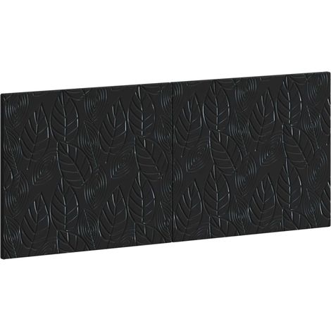 Wall-Mounted Headboard DELFT Black Engineered Wood vidaXL (1/5)
