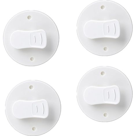 Clips de Rideau de Douche Autocollants,4 PCS Pince Anti-Éclaboussures (1/5)