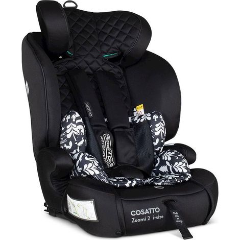 Cosatto Zoomi 2 iSize seggiolino auto – da 76 cm a 150 cm (circa.15 mesi a 12 anni), ISOFIT, poggiatesta regolabile, protezione dagli impatti laterali, facile da installare, testato R129 (Silhouette) (1/4)