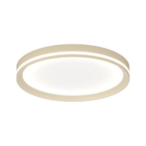 Plafoniera moderna top light aera 1222 40 led cct switch biemissione metallo acrilico, finitura metallo sabbia