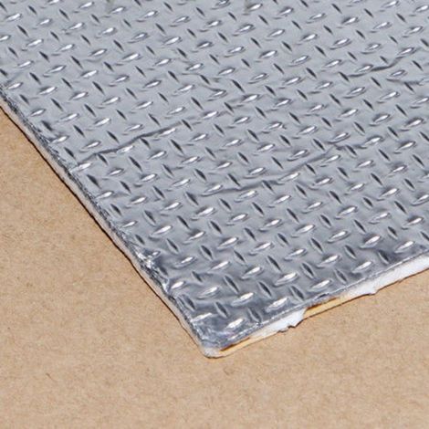 Pannello adesivo termico in tessuto e alluminio riflettente paracalore protezione plastiche e carene 1100gr/mq Packaging - 35cm x 33cm