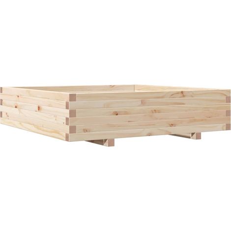 vidaXL Fioriera da Giardino 100x100x26,5 cm in Legno Massello di Pino