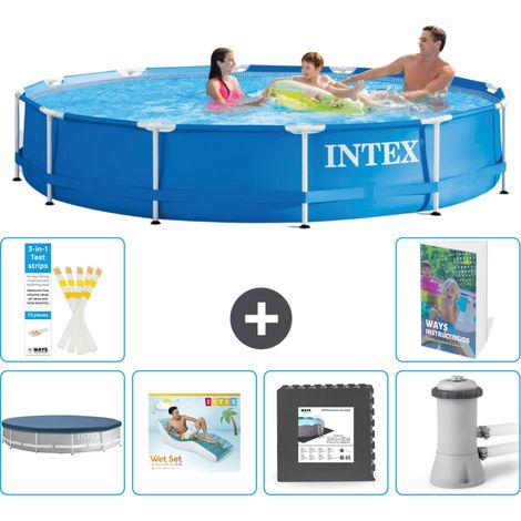 Frame Pool Rund - 366x76 cm - 7-teilig S49
