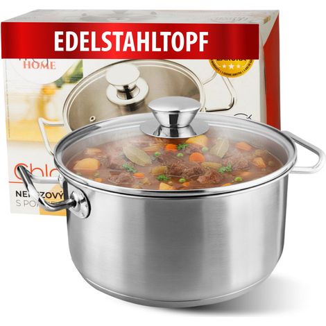 Kochtopf MagicHome Chloe, Topf, 26 cm, 6,6 Liter, mit Glasdeckel, Edelstahl (1/5)