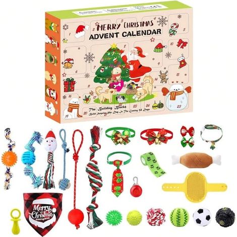Calendrier de l'Avent pour animaux de compagnie, coffret cadeau de Noël et d'Halloween de 24 jours pour chiens et chats (1/5)