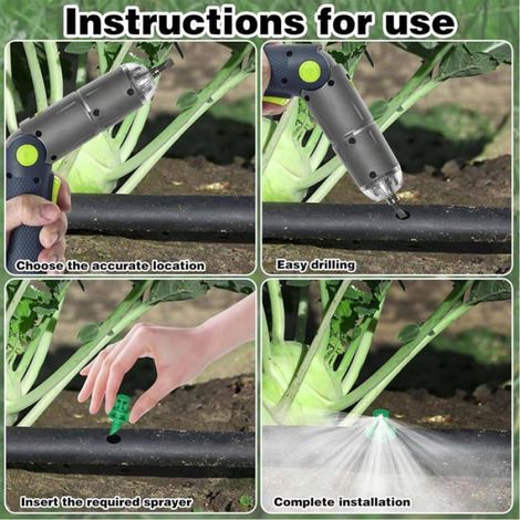 90pc Mini Système d'Irrigation pour Jardin,Goutteurs,Arroseurs pour Vergers et Agriculture,Émetteurs Goutte à Goutte,Têtes d'Arrosag (1/4)