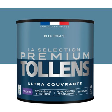 Tollens - Peinture intérieure couleurs - La Sélection Premium Velours - Ultra Couvrante - Bleu Topaze 0,5 L - 6m²